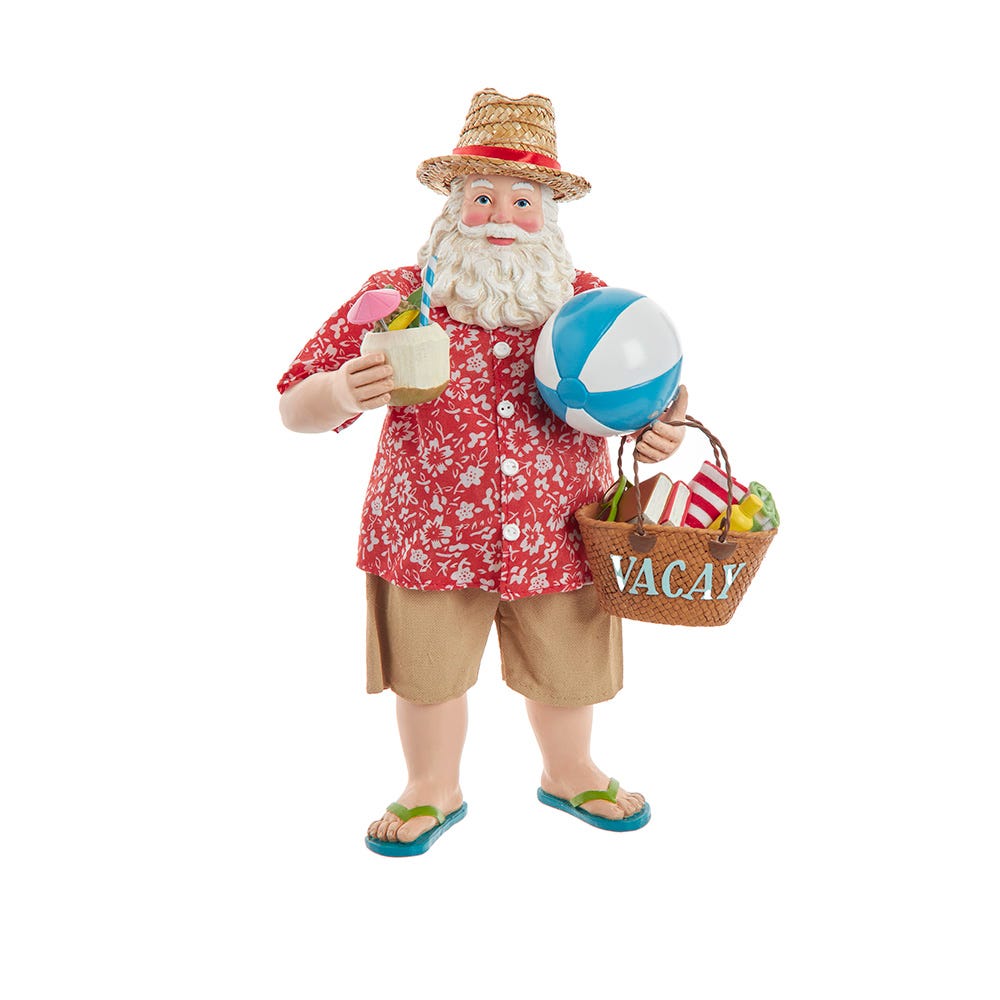 Kurt Adler 10.5-Inch Fabriché Palm Beach Santa FA0219
